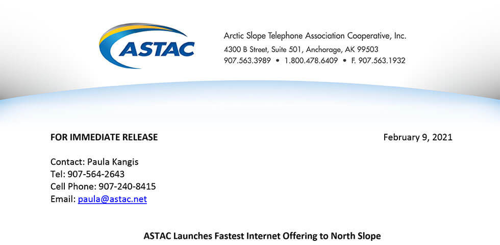 ASTAC launches fastest internet offering to North Slope screenshot