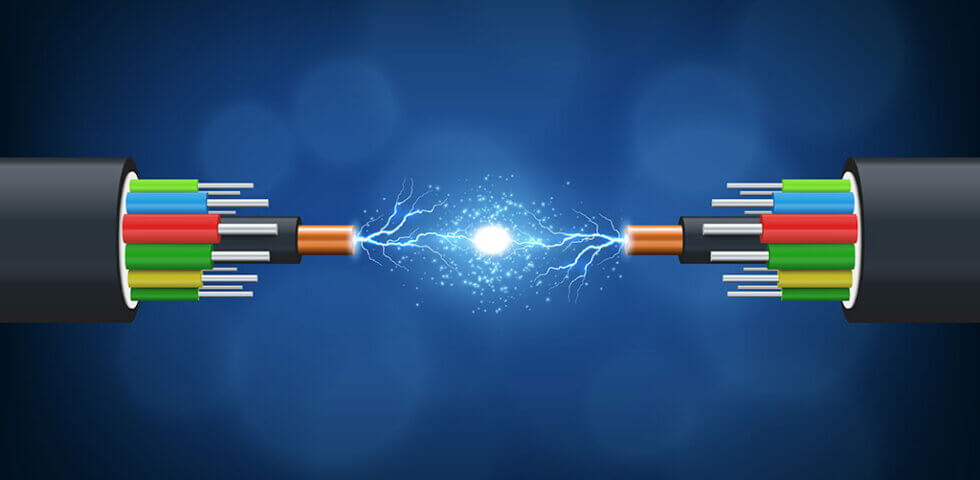 Broadband fiber optic cable showing middle mile