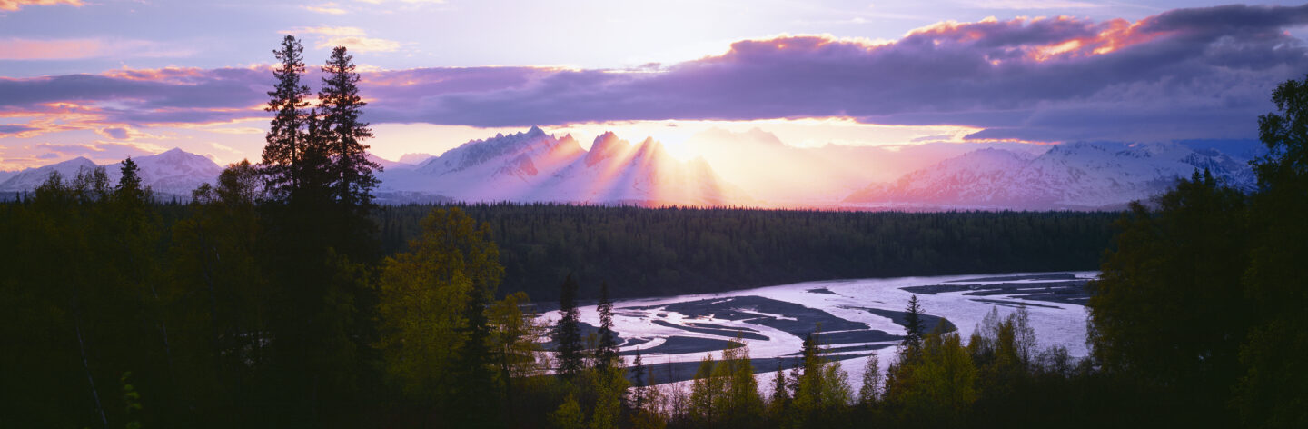 sunrise in rural Alaska