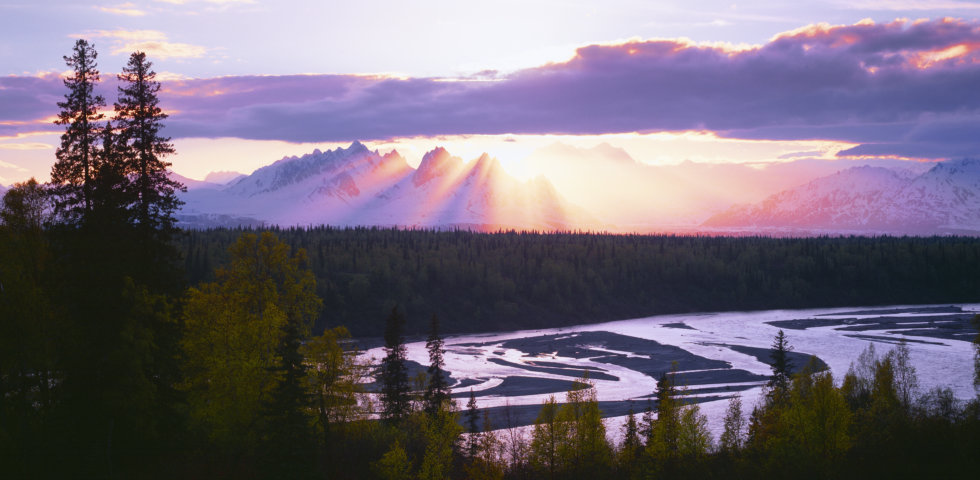 sunrise in rural Alaska