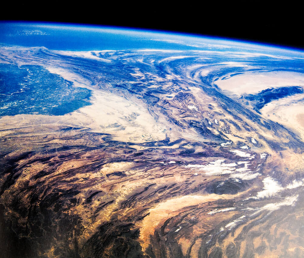 Satellite image of mountains in Pakistan - data used for national security