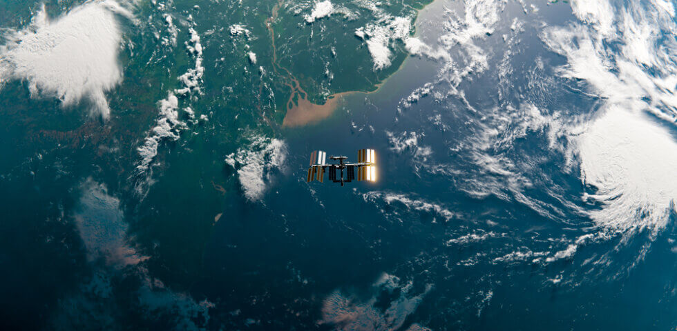 satellite over the Earth