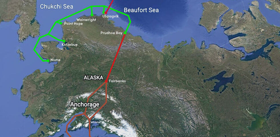 Map of the Quintillion Subsea System in the Alaska Arctic