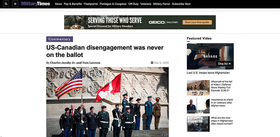 US-Canadian disengagement was never on the ballot screenshot